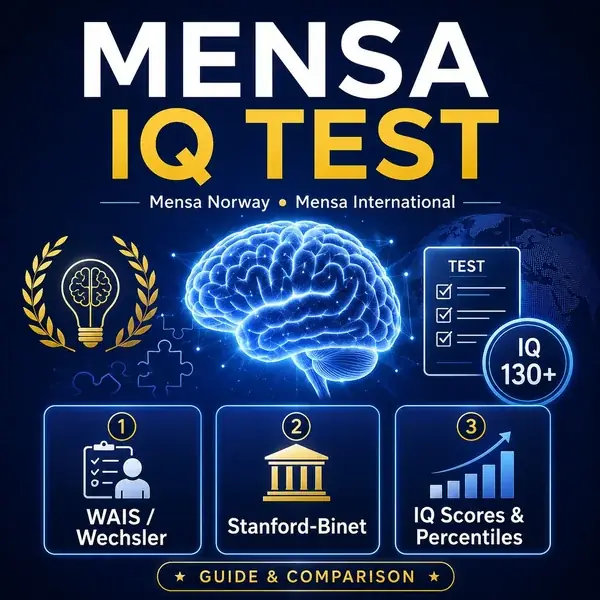 Comparación del test de CI de Mensa: WAIS-IV, Stanford-Binet, puntuaciones y percentiles